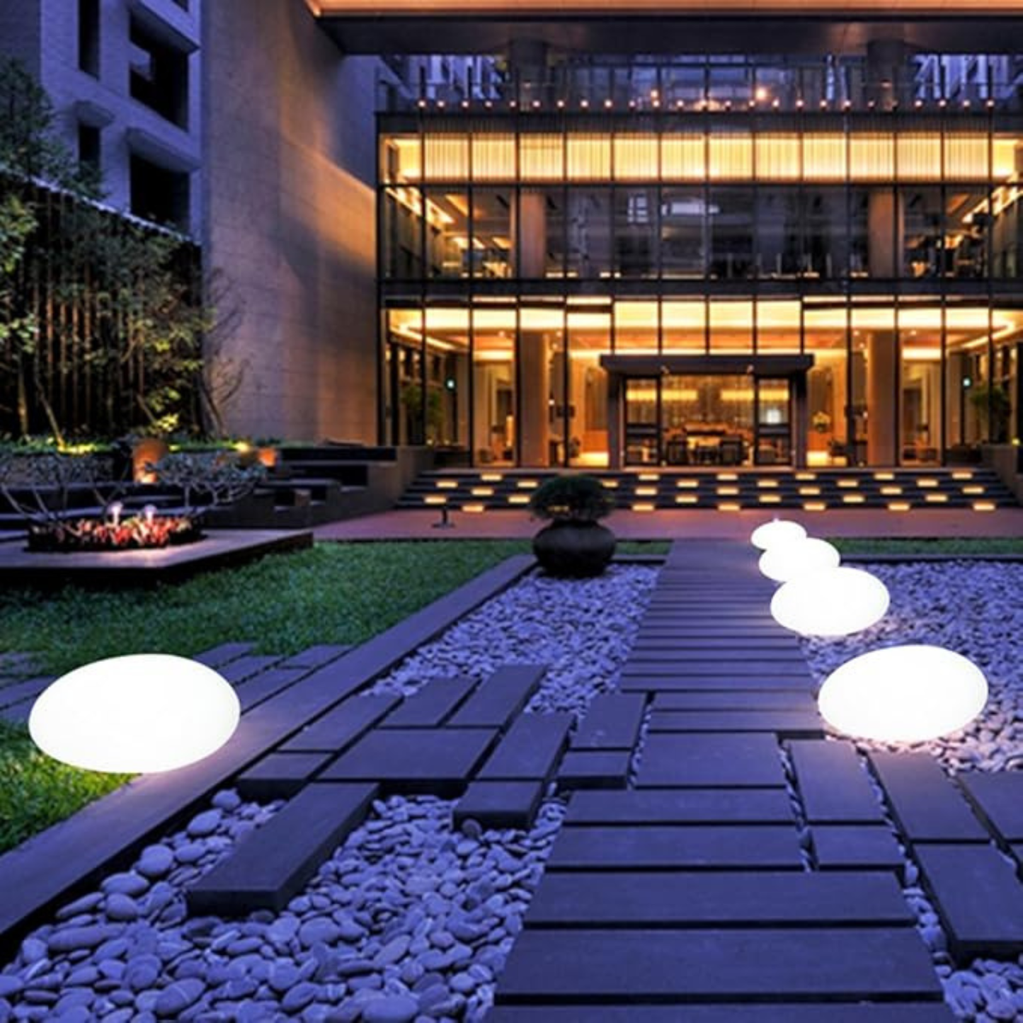 Garden Floor LED Pebble Lamp