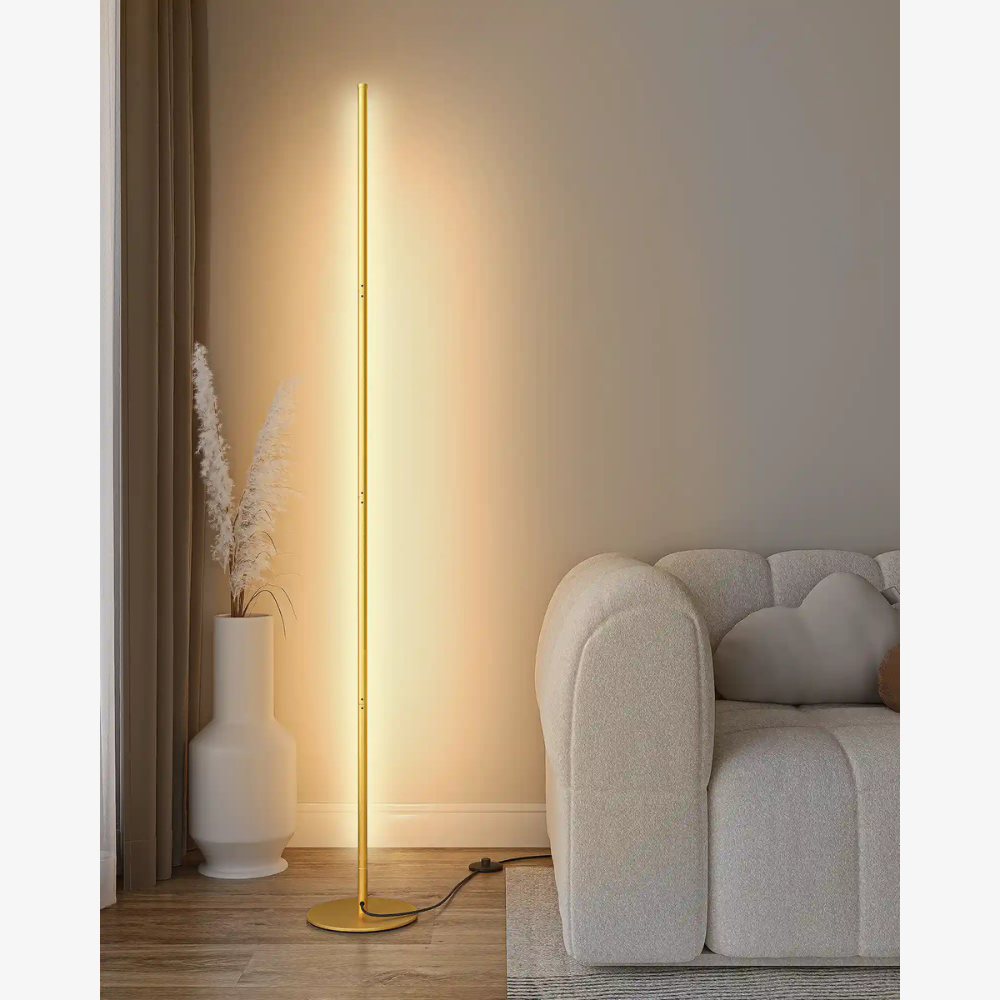 Dimmbare Stehlampe mit Fernbedienung und höhenverstellbarem LED-Stiel