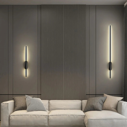 Modern Minimalist Linear LED Wall Sconce - Slim Vertical Wall Lamp
