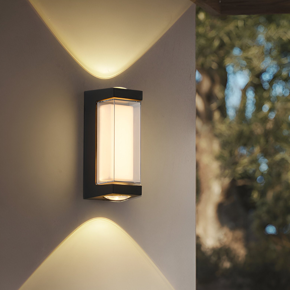 Außen-LED-Verandaleuchten mit integrierter LED und mattierter Acryllinse