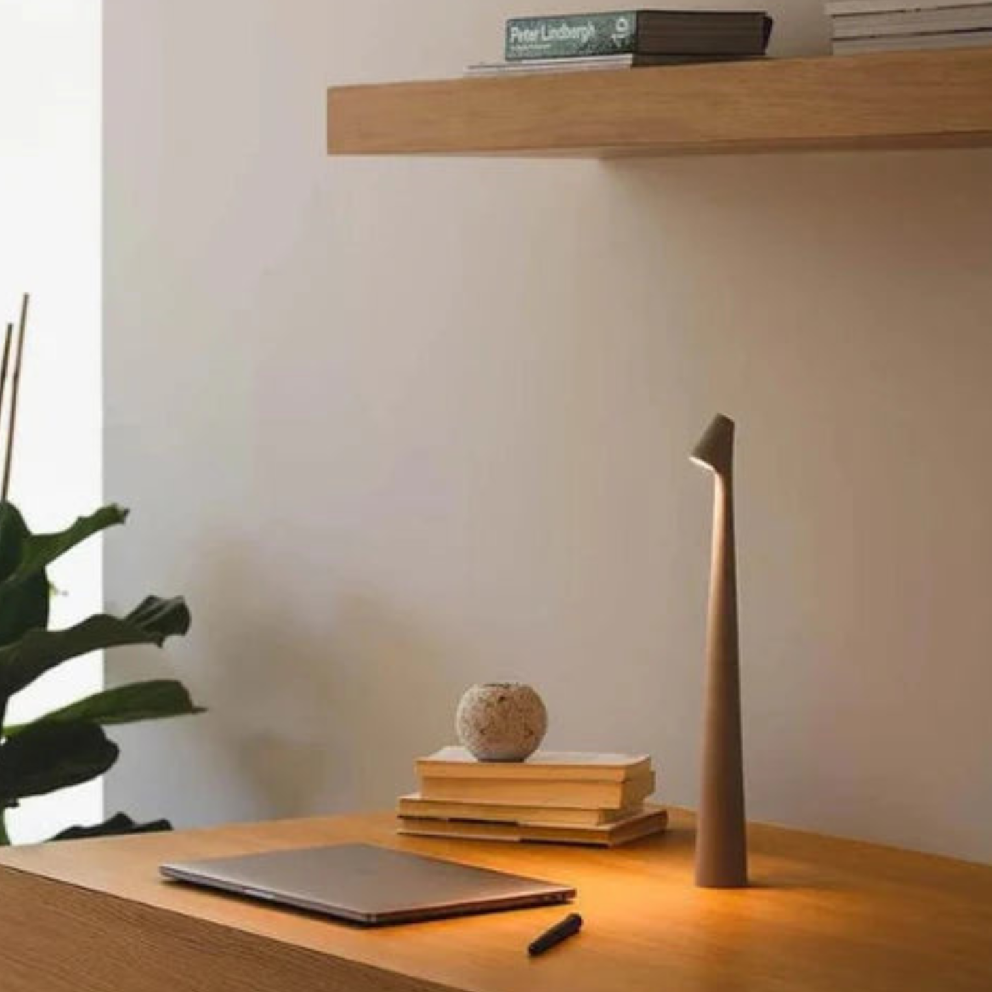 Lampe de table cône nordique minimaliste moderne - Veilleuse de bureau LED effilée