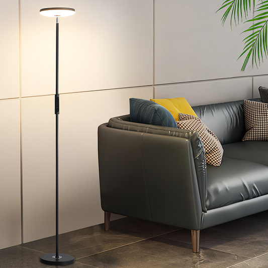 Adjustable floor lamp with 360-Degree Ball Joint and Slim Iron Pole - Architectural