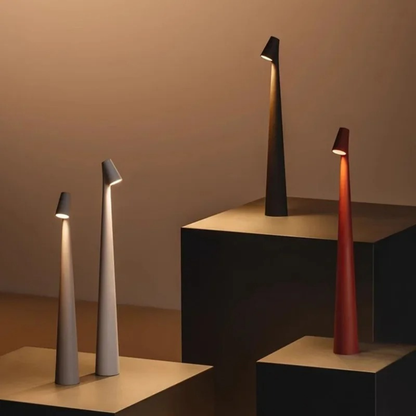 Modern Minimalist Nordic Cone Table Lamp - Tapered LED Desk Nightlight