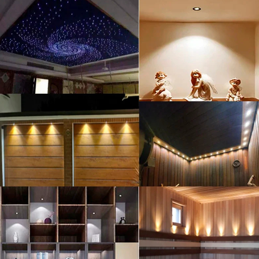 Recessed Lighting Kit with 12W or 20W Transformer - Aluminum Mini Spots
