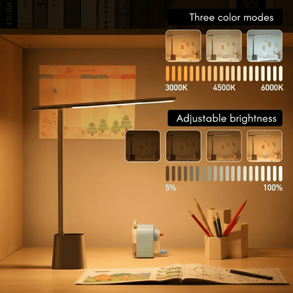 Modern Minimalist Foldable LED Desk Lamp USB Dimmable Office Task Light