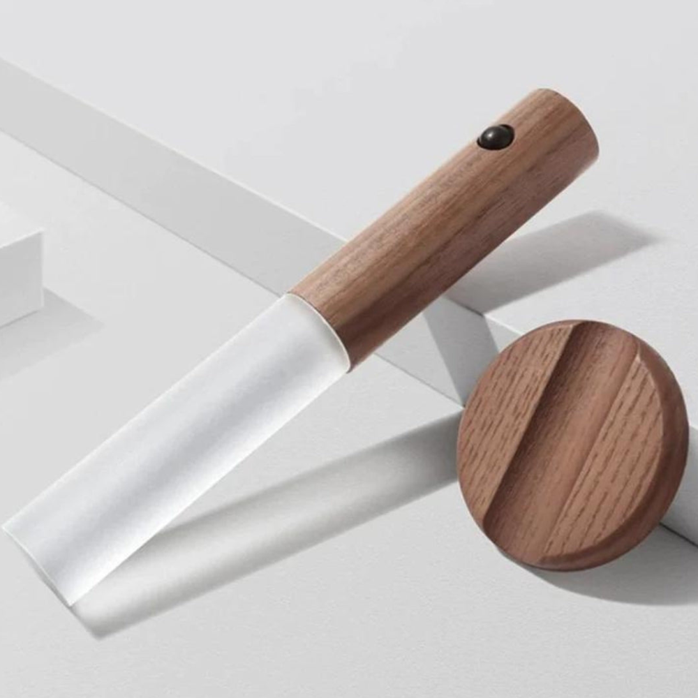 Wall Sconce with Motion Sensor LED - Modern Scandinavian Wood Style