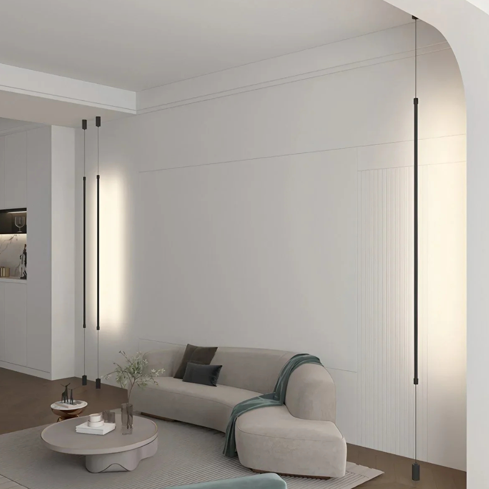 Lampadaire réglable avec ligne verticale du sol au plafond - Haut moderne minimaliste