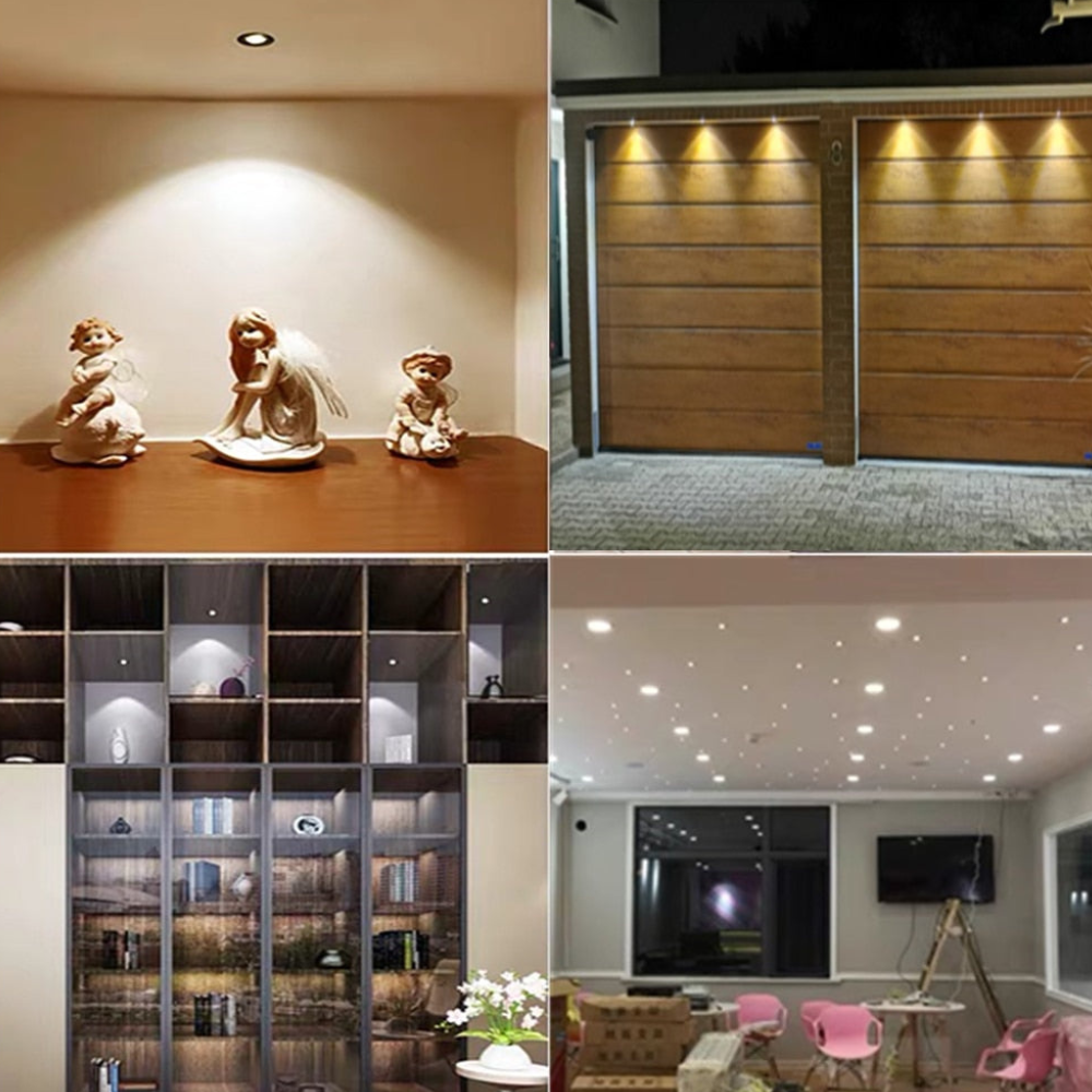 LED-Einbauleuchten für Schränke & Treppen – Akzentbeleuchtung mit fokussiertem Lichtstrahl, 10er-Pack