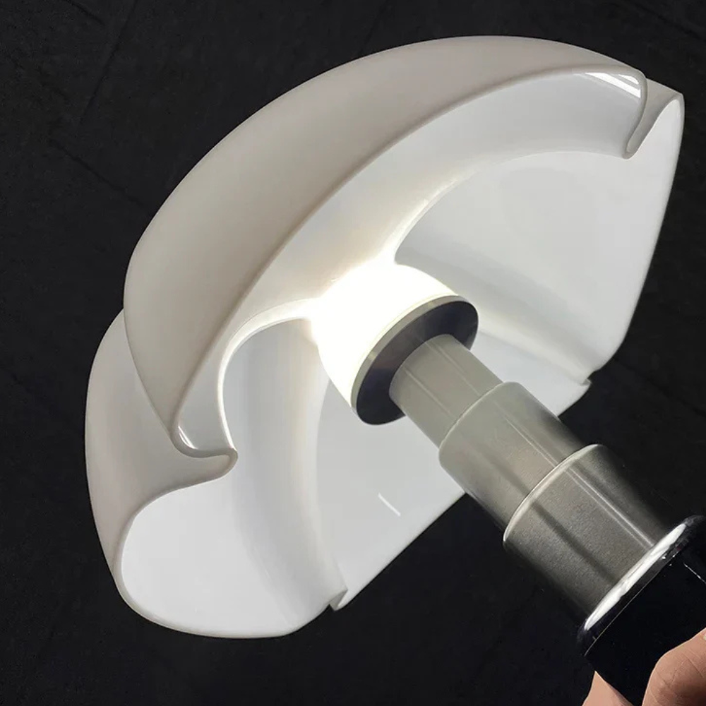 Mushroom Table Lamp with Four Lobe Shade - Mid Century Modern Style