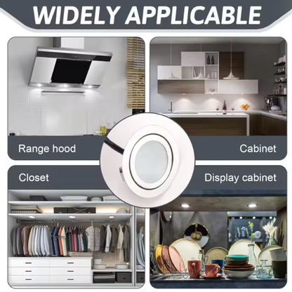 Recessed Lighting Pack of Two for Kitchen Cabinets and Closets - Modern Low Profile