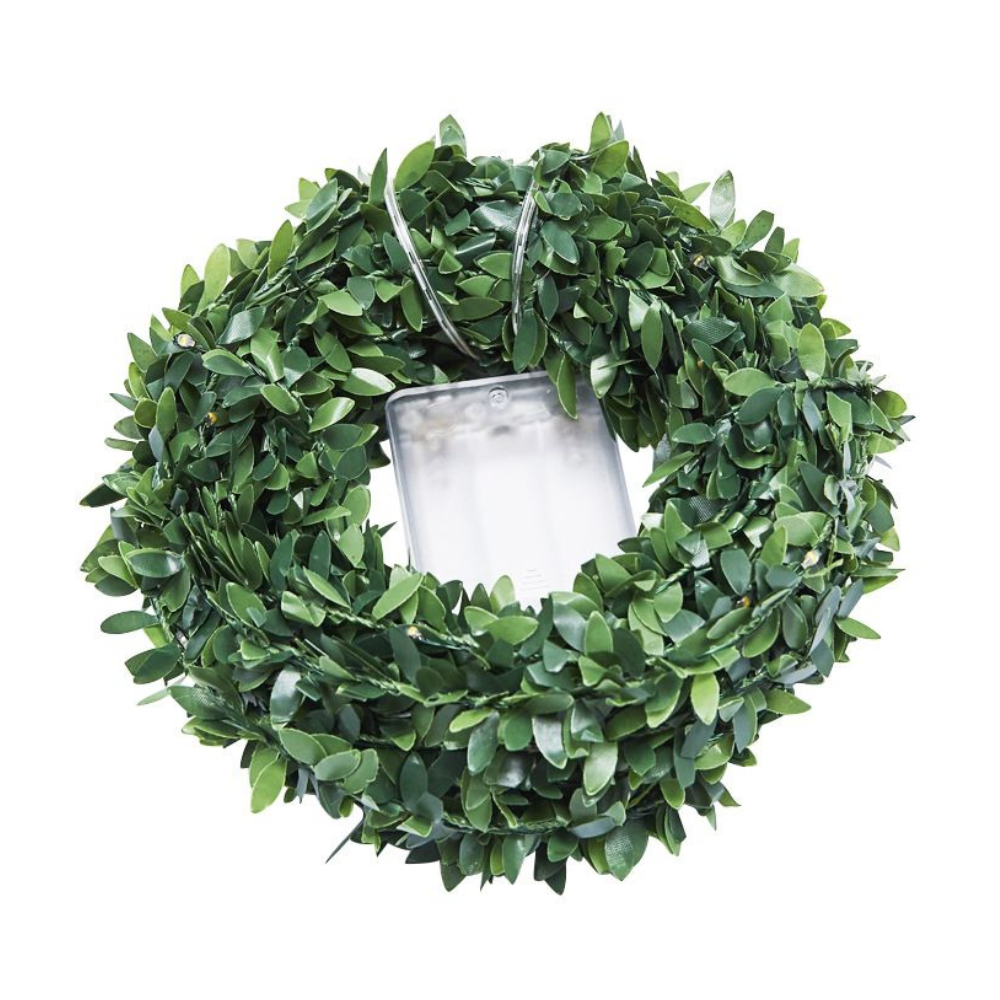 Guirlande lumineuse à feuilles de saule - Guirlande artificielle en lierre à LED