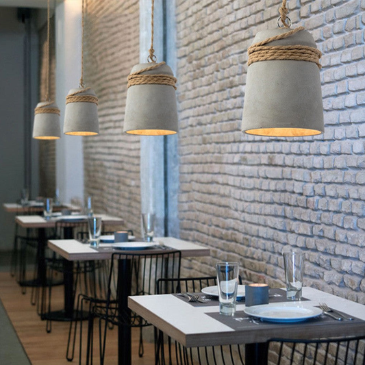 Modern Concrete Industrial Pendant Light - Architectural Tapered Pendant Lights