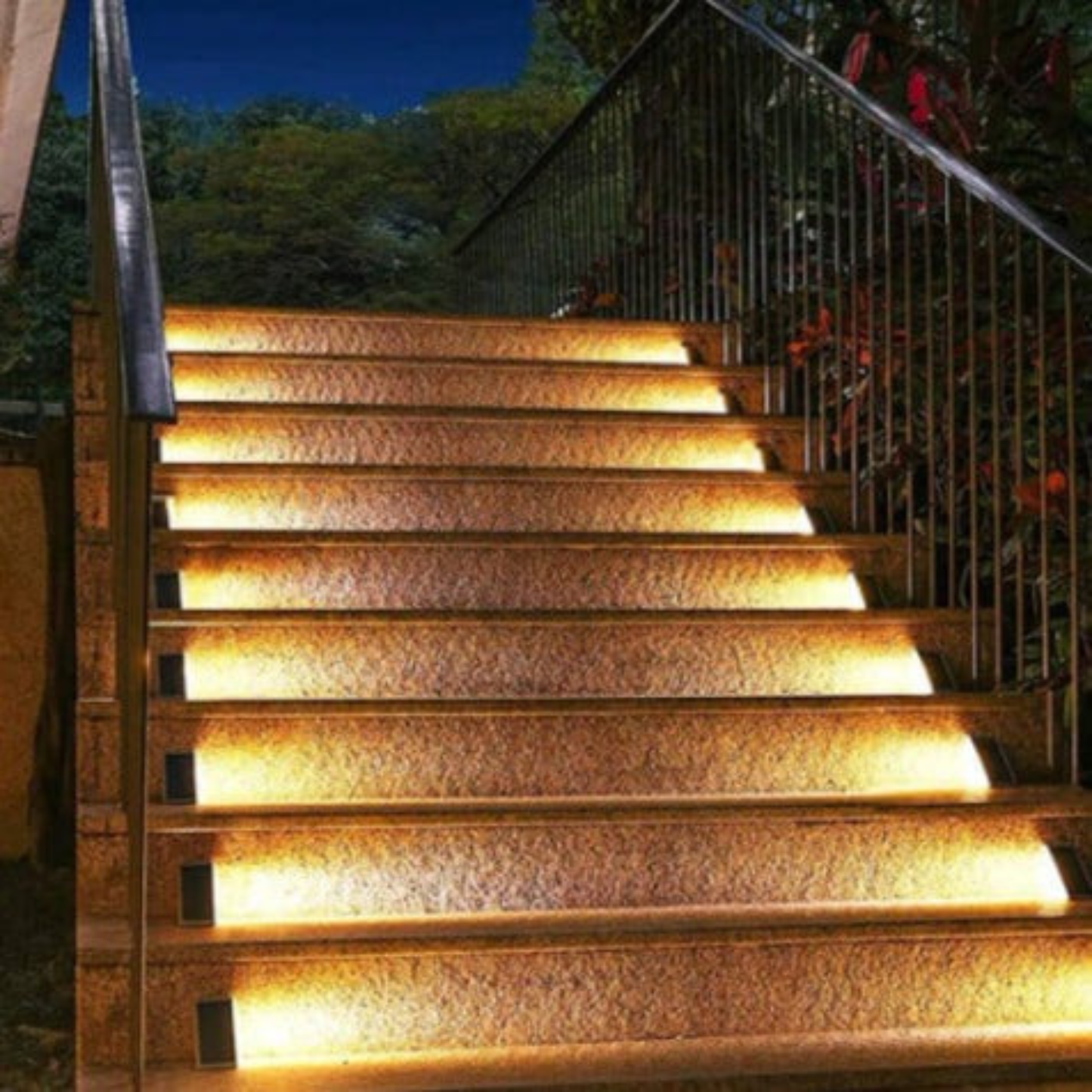 Solar Powered Stair Lights for Outdoor & Indoor