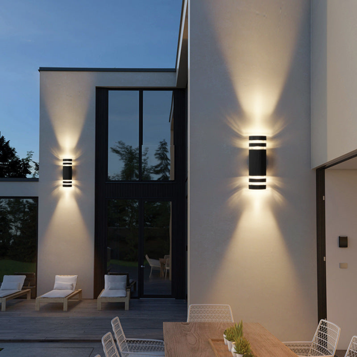 Modern Outdoor Black Box LED Wall Light - Up Down Sconce – ORVANI home