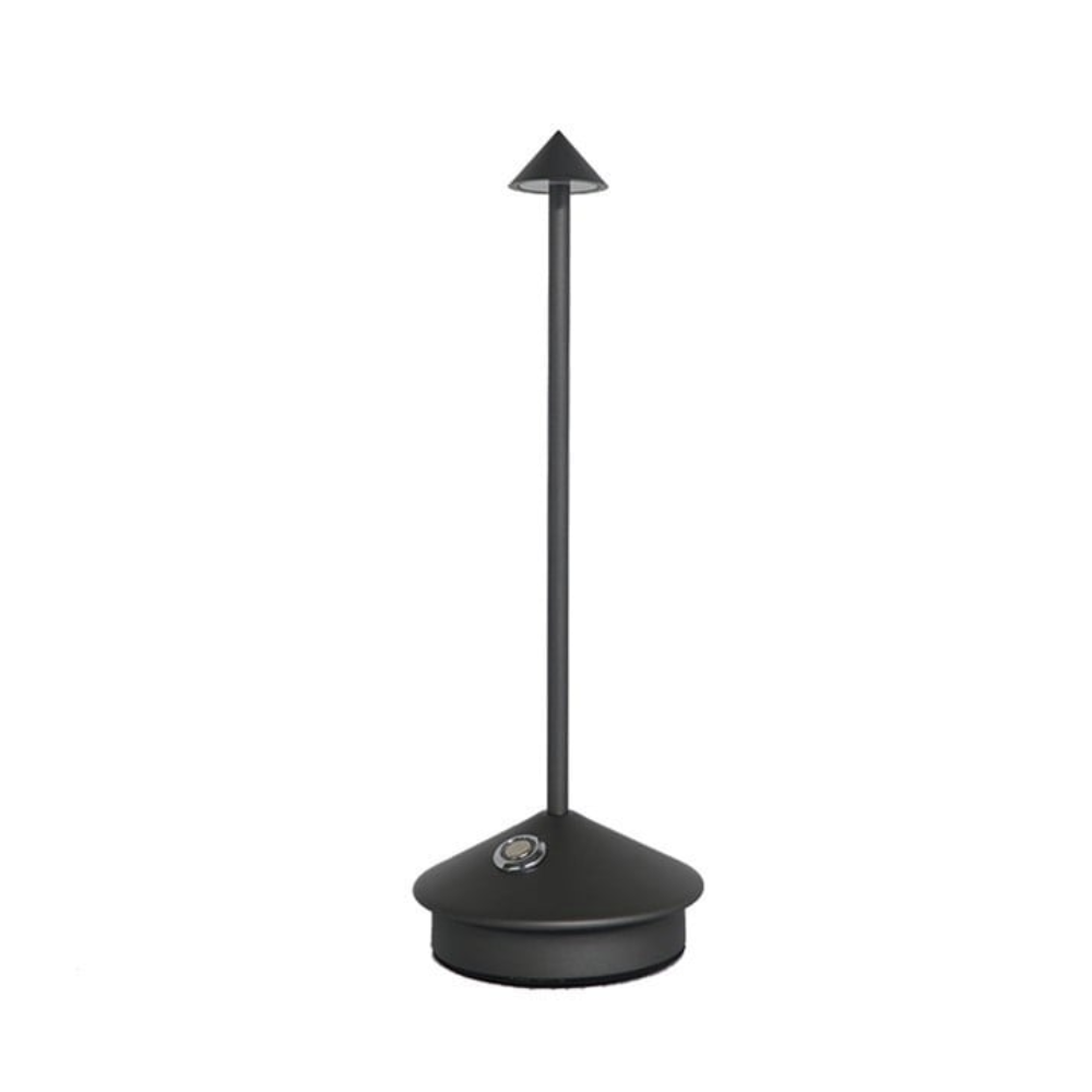 Lampe de table rechargeable sans fil avec abat-jour conique - Moderne et minimaliste