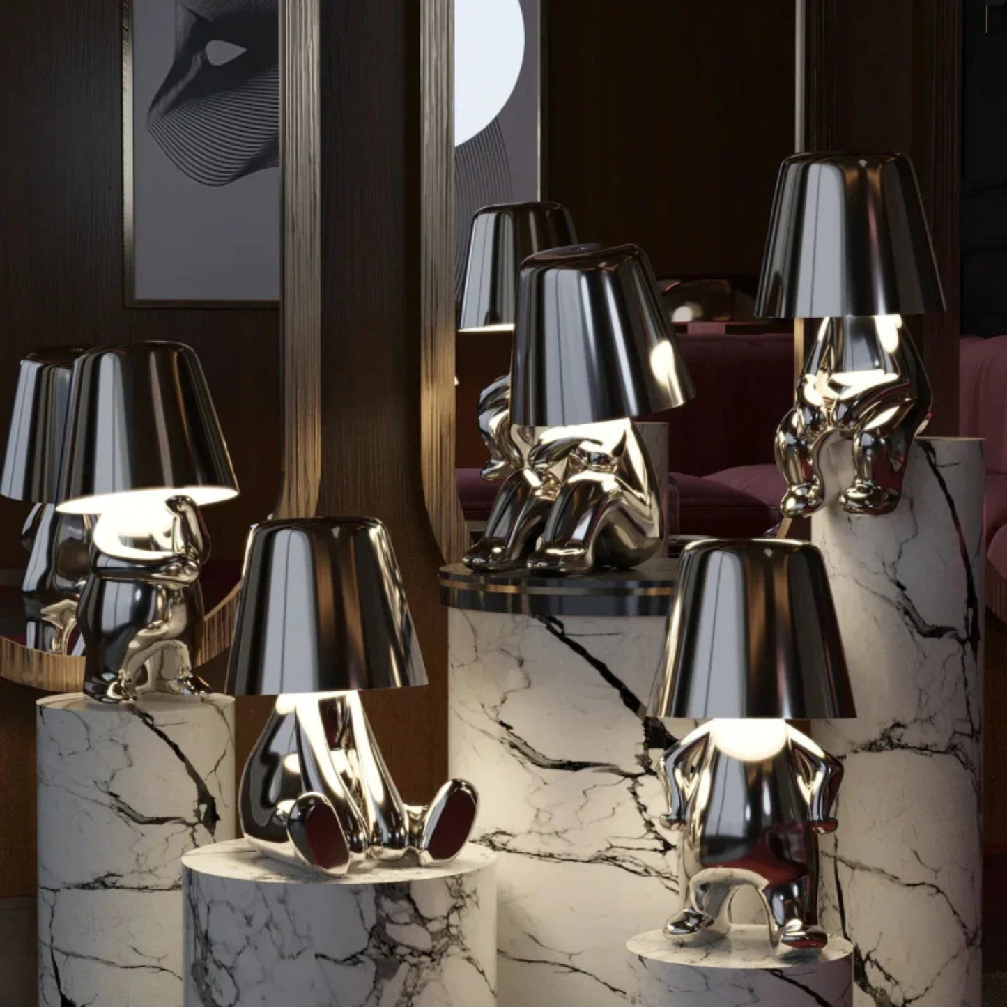 Touch-Control Table Lamp Figurine