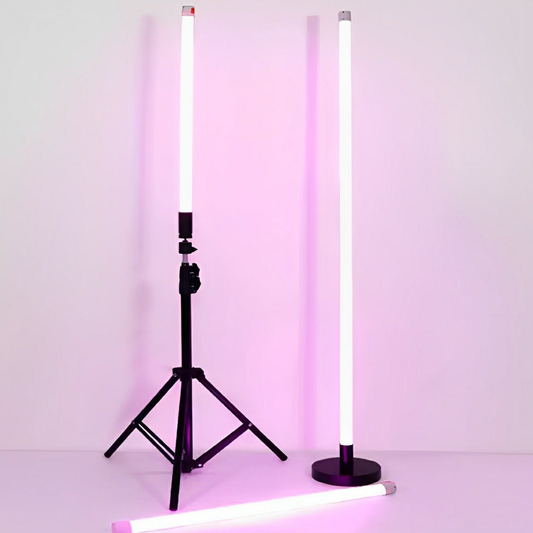 LED Floor Lights with Cylindrical Wand Tube Profile and Type-C Rechargeable