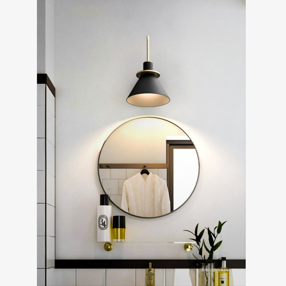 Applique murale en alliage mat architectural - Applique murale conique nordique minimaliste