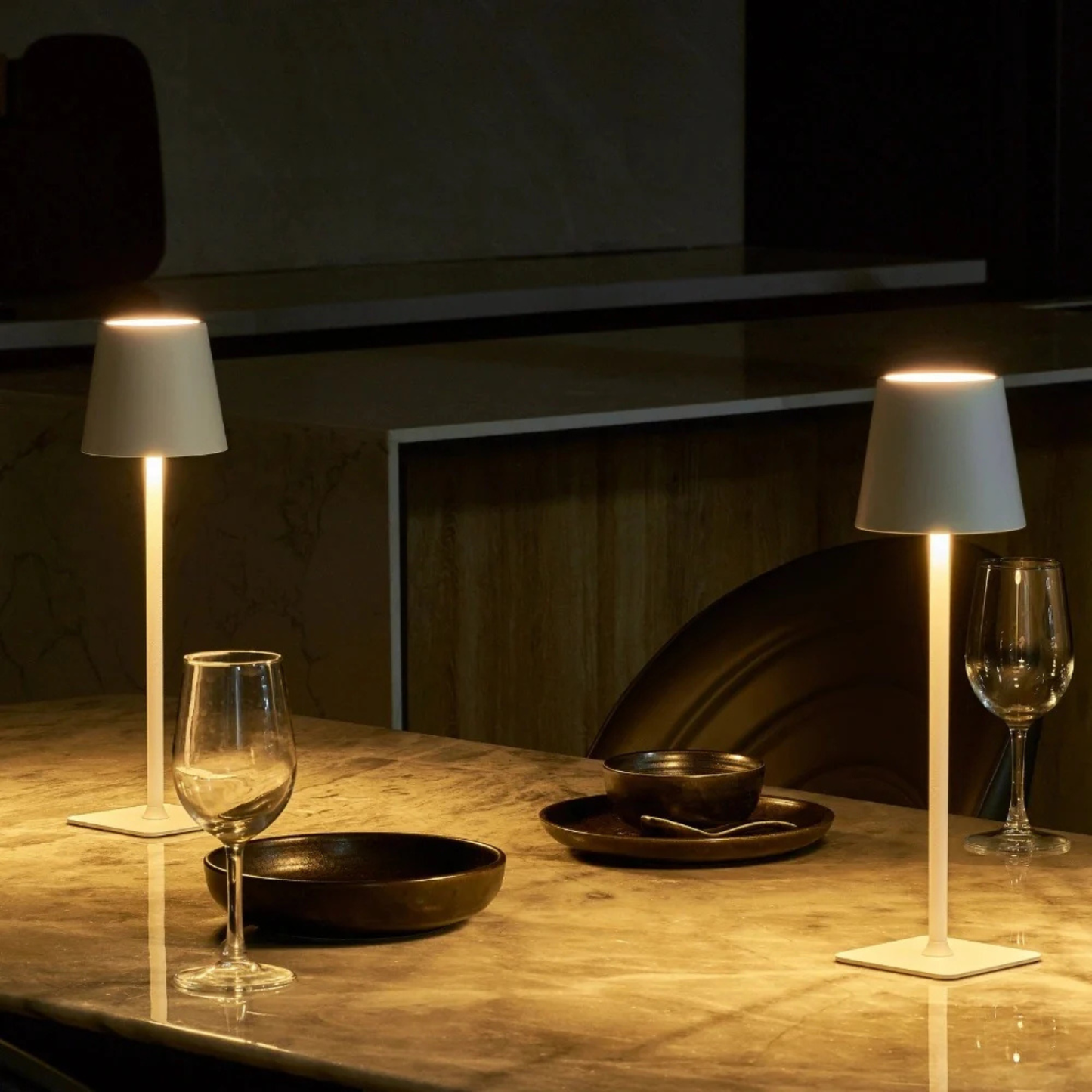 Lampe de table à intensité variable - Lumière tactile sans fil moderne scandinave