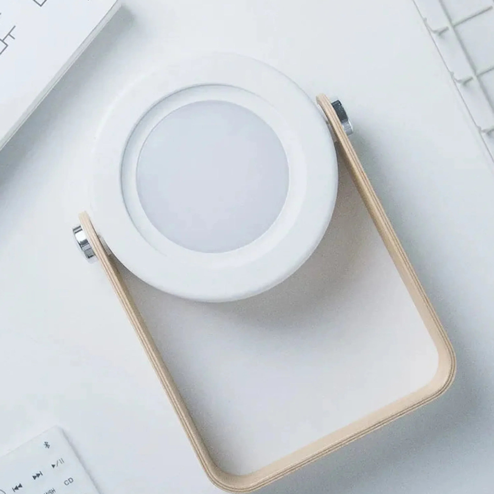 Folding LED Night Light Lantern - USB Rechargeable Timber Accents Lamp