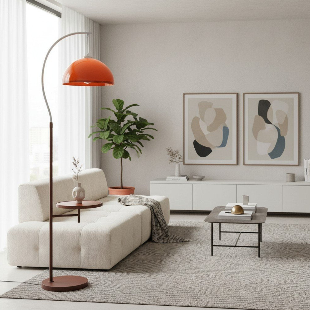 Modern Floor Lamp for Bedroom and Living Room - Mid-Century Retro Design