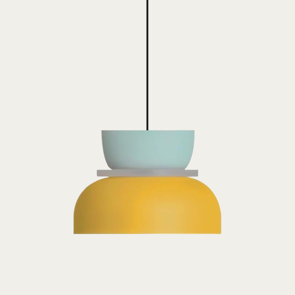 Hängelampe mit gestapelter Schale und mattem Finish – Nordischer geometrischer Stil