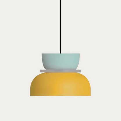 Stacked Bowl Hanging Lamp with Matte Finish - Nordic Geometric Style