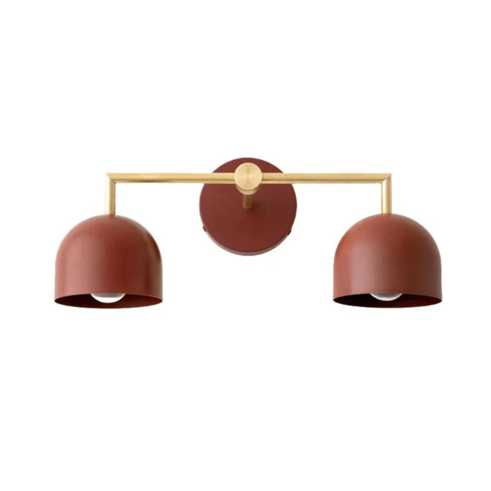 Luminaires de salle de bain au-dessus du miroir avec cadre métallique - Moderne du milieu du siècle