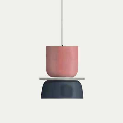 Stacked Bowl Hanging Lamp with Matte Finish - Nordic Geometric Style
