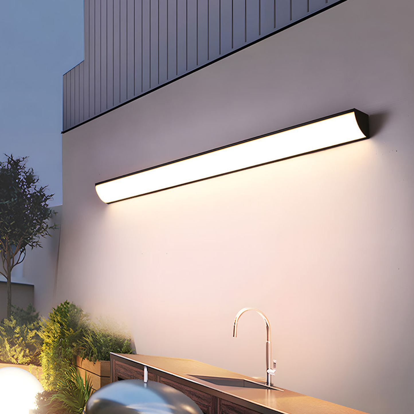 Modern Linear Beam Outdoor LED Wall Light