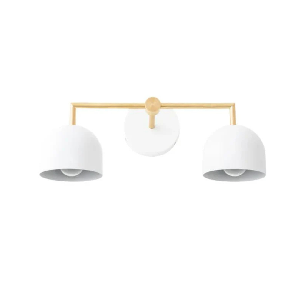 Luminaires de salle de bain au-dessus du miroir avec cadre métallique - Moderne du milieu du siècle