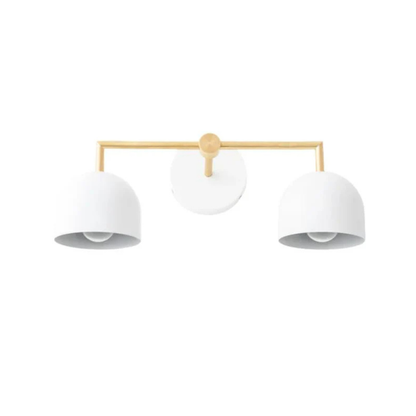 Bathroom lights above mirror with Metallic Frame - Mid-Century Modern