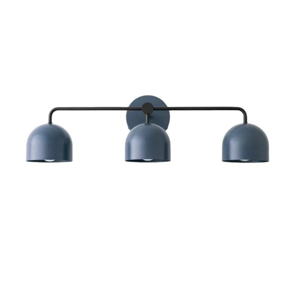Luminaires de salle de bain au-dessus du miroir avec cadre métallique - Moderne du milieu du siècle