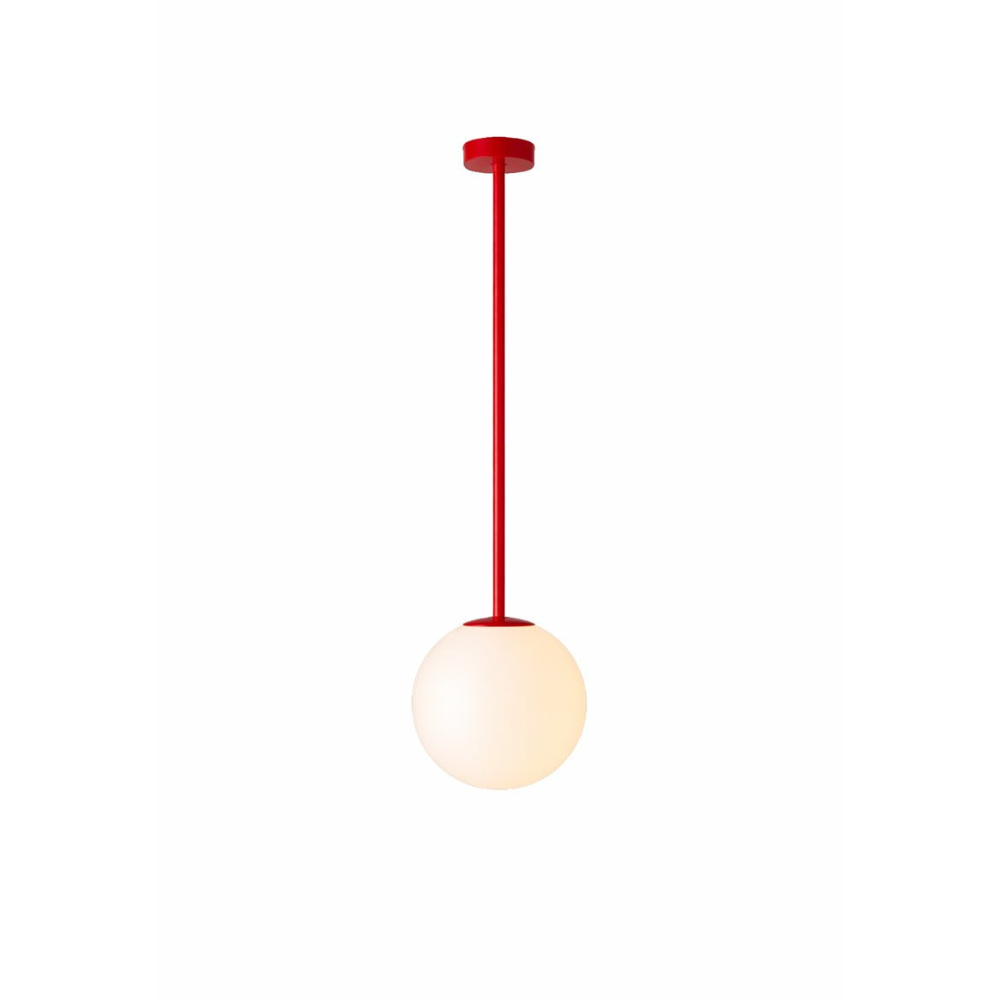 Chandelier with Arched Arms and Frosted Globes - Modern Mid Century