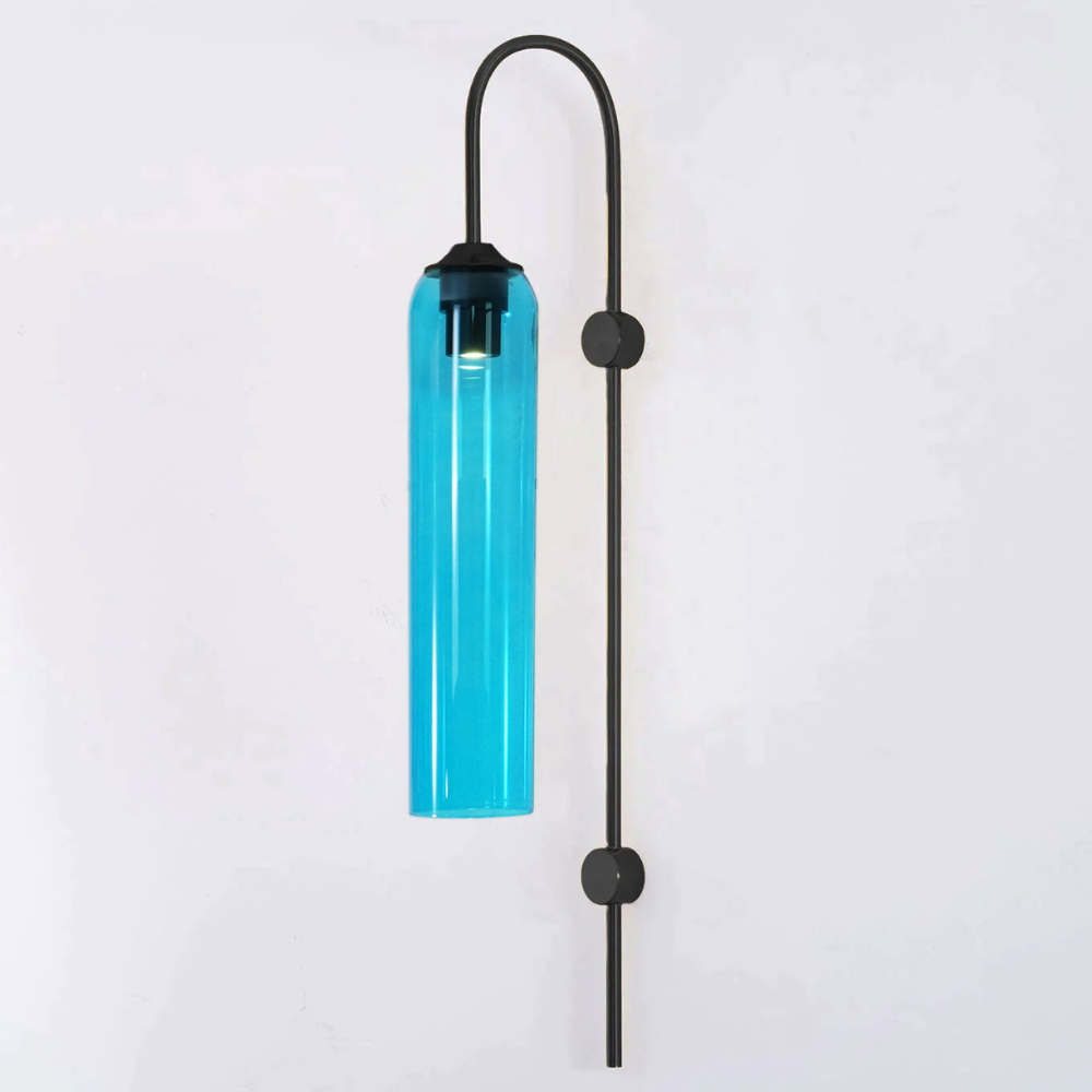 Applique murale capsule moderne en verre - Lampe pilule allongée à col de cygne