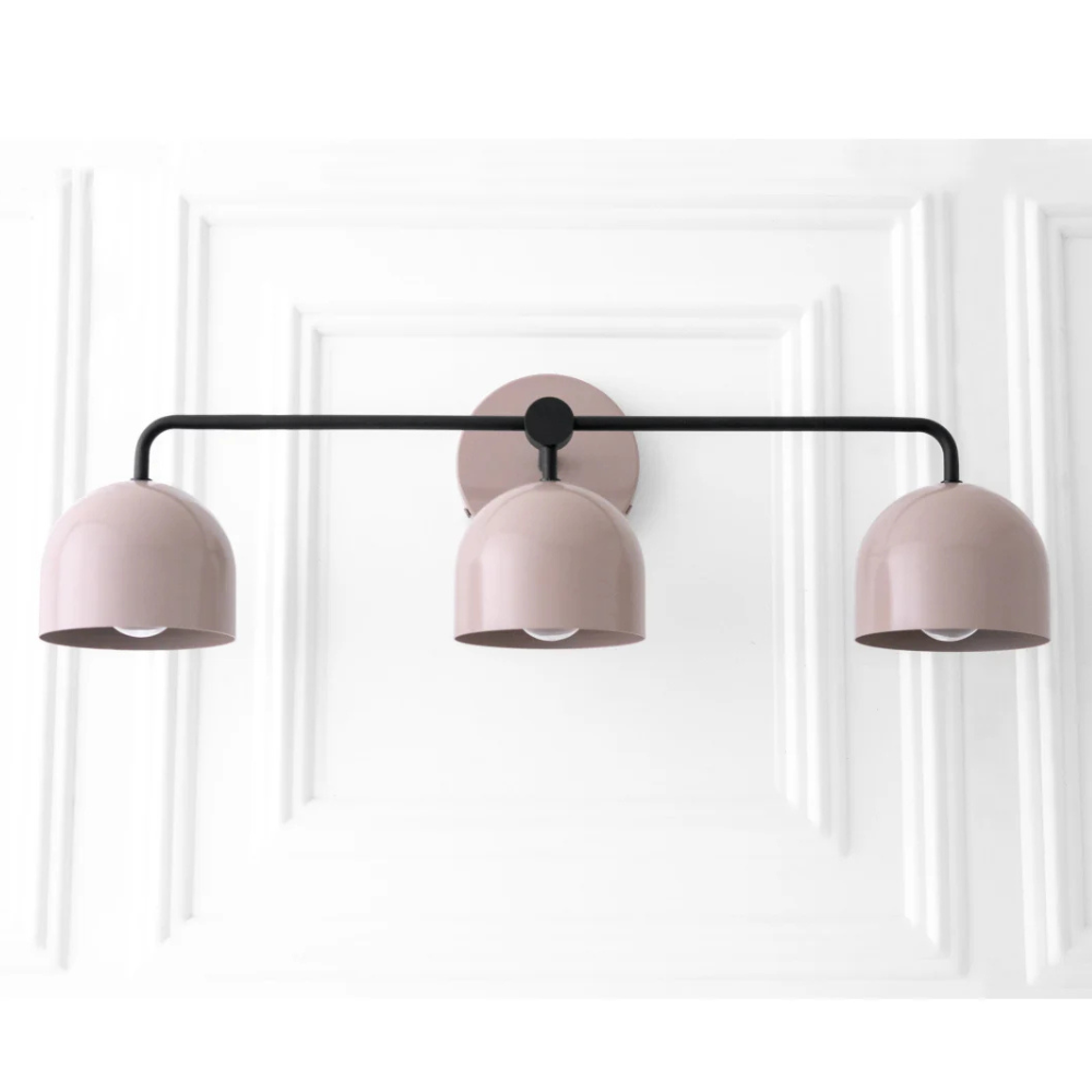Luminaires de salle de bain au-dessus du miroir avec cadre métallique - Moderne du milieu du siècle