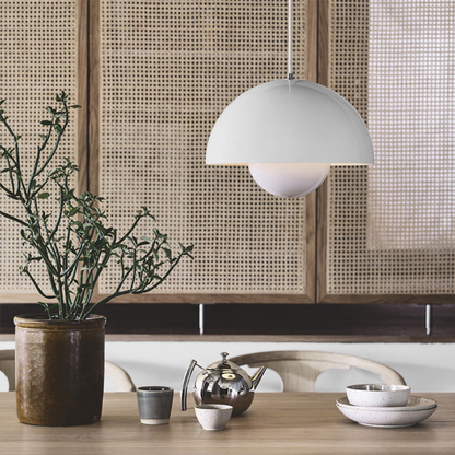 Pendant Light with Nested Dome Metal Shades - Mid Century Modern Retro