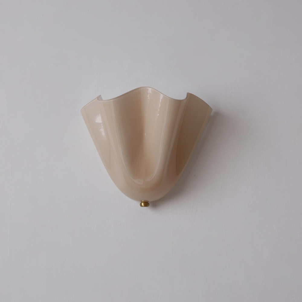 Moderne Glas-Wandlampe mit Rüschen - Organische blühende Blumen-Wandlampe