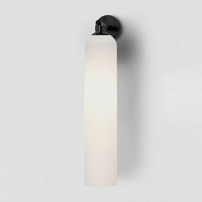 Modern Cylinder Glass Wall Sconce - Elongated Pill Silhouette Vertical Light