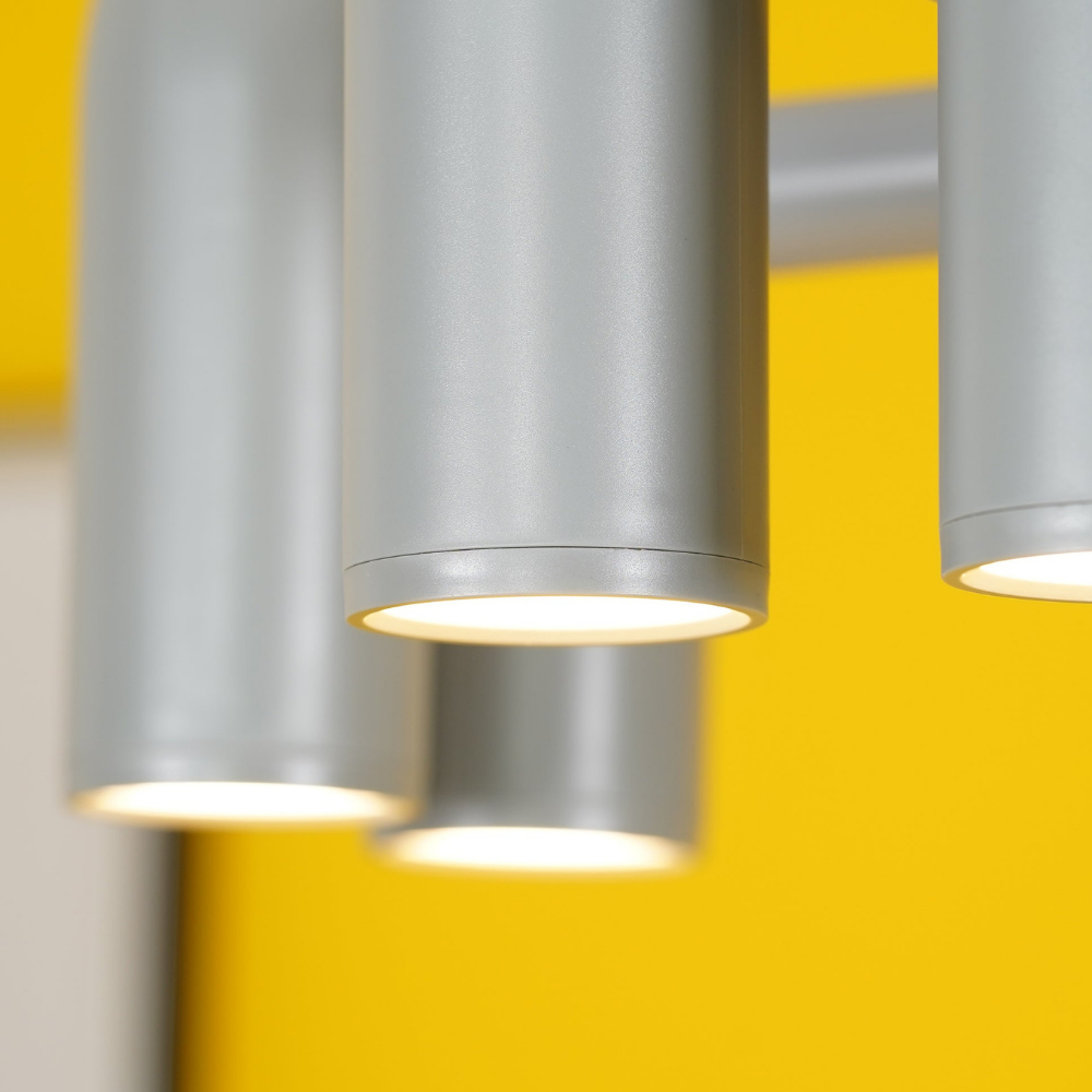 Moderner U-förmiger modularer Kronleuchter – skulpturale Bogen-Röhren-Pendelleuchte