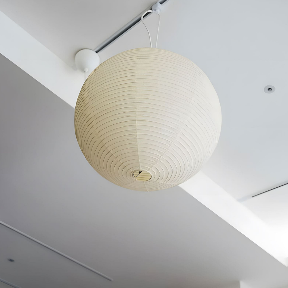 Japanese Paper Lantern Pendant Light - Washi Paper Globe Ceiling Lamp