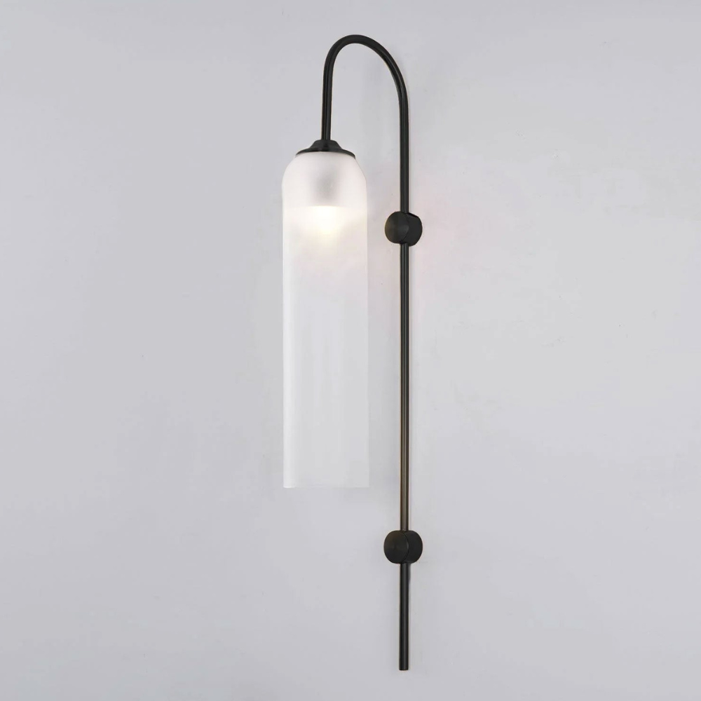 Applique murale capsule moderne en verre - Lampe pilule allongée à col de cygne