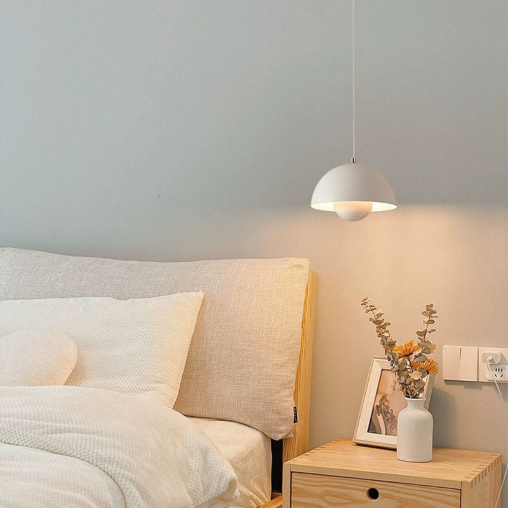 Pendant Light with Nested Dome Metal Shades - Mid Century Modern Retro