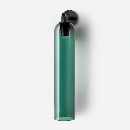 Modern Cylinder Glass Wall Sconce - Elongated Pill Silhouette Vertical Light