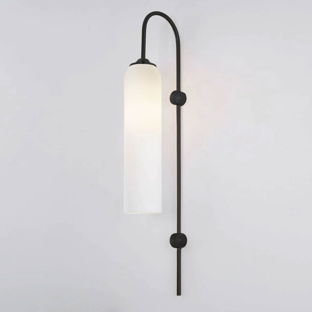 Applique murale capsule moderne en verre - Lampe pilule allongée à col de cygne