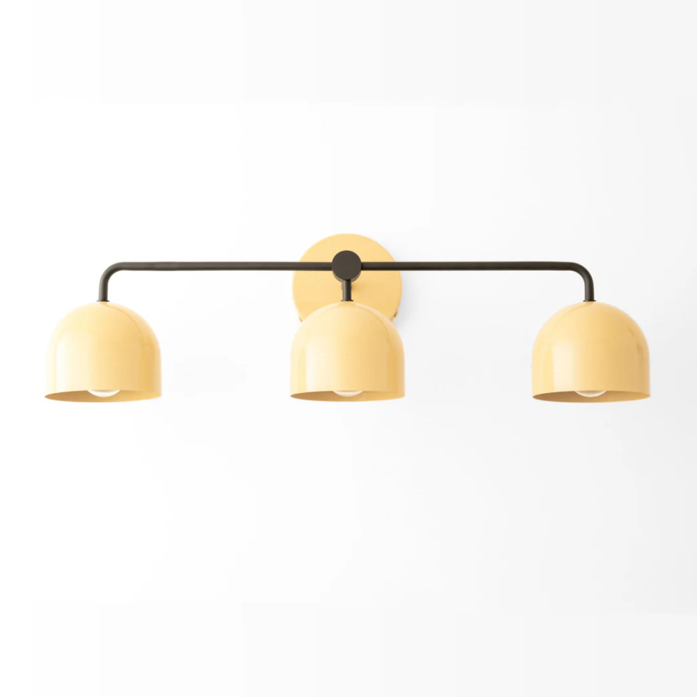 Luminaires de salle de bain au-dessus du miroir avec cadre métallique - Moderne du milieu du siècle