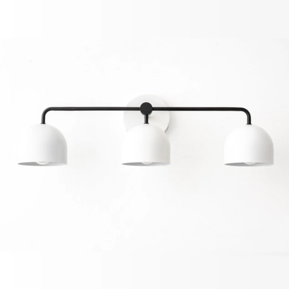 Luminaires de salle de bain au-dessus du miroir avec cadre métallique - Moderne du milieu du siècle