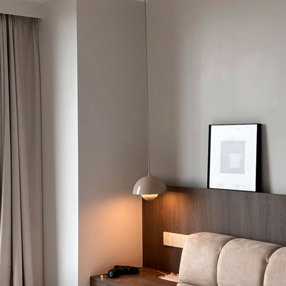 Pendant Light with Nested Dome Metal Shades - Mid Century Modern Retro