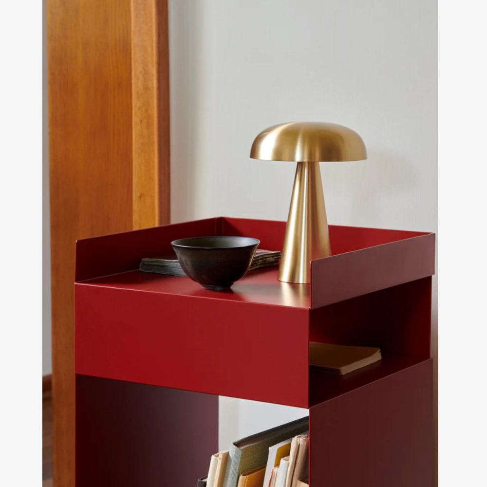 Pilz-Tischlampe mit Metallkuppel-Schirm – Modernes Mid-Century-Design