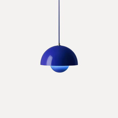 Pendant Light with Nested Dome Metal Shades - Mid Century Modern Retro